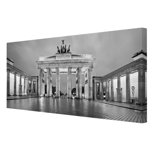 Modern art prints Illuminated Brandenburg Gate II
