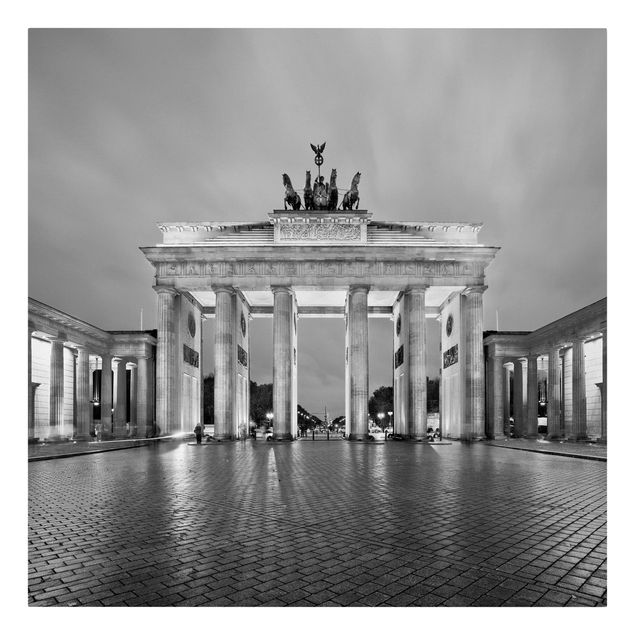 Wall art black and white Illuminated Brandenburg Gate II