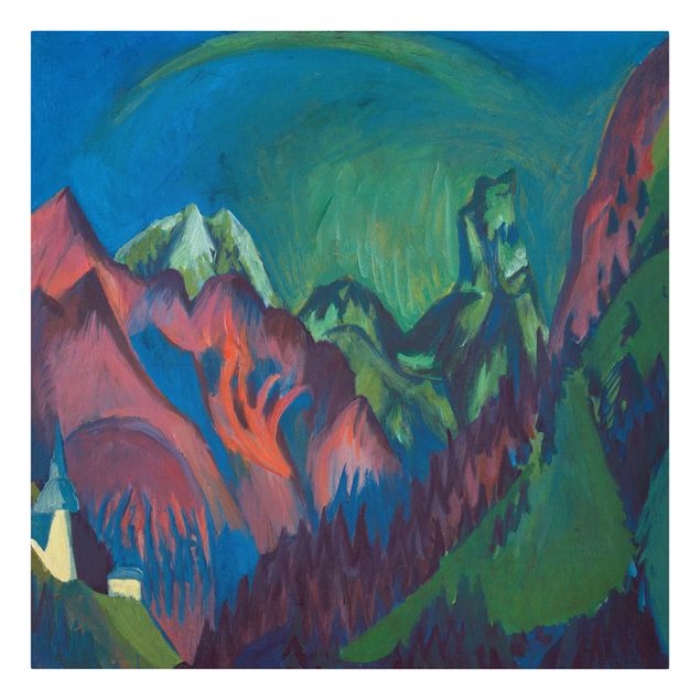 Mountain canvas art Ernst Ludwig Kirchner - Trains Gorge Near Monstein
