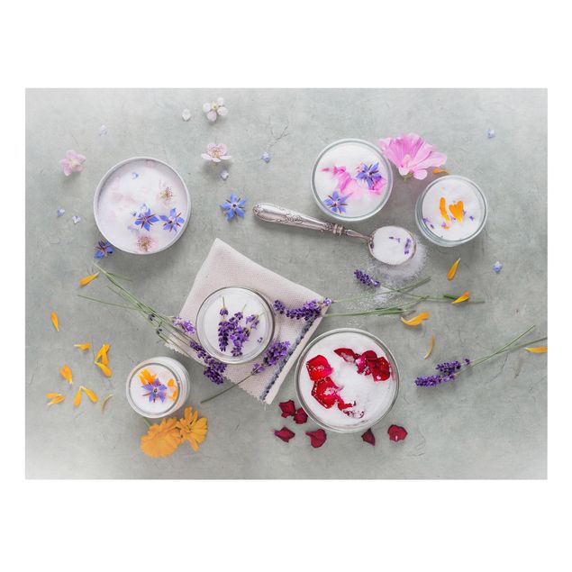 Spices canvas Edible Flowers With Lavender Sugar