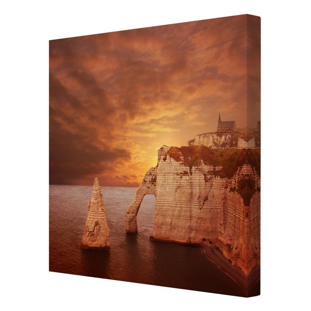 Contemporary art prints Etretat Sunset Cliffs