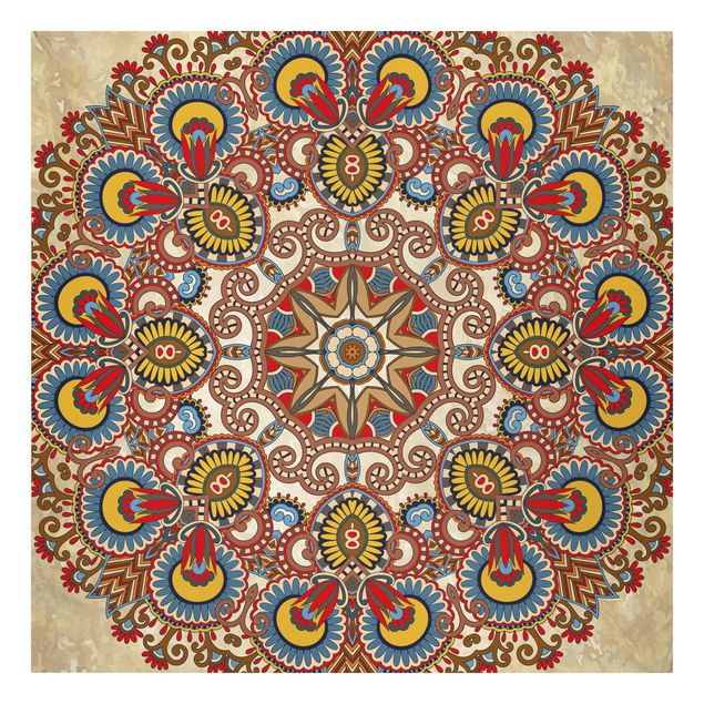 Prints Coloured Mandala