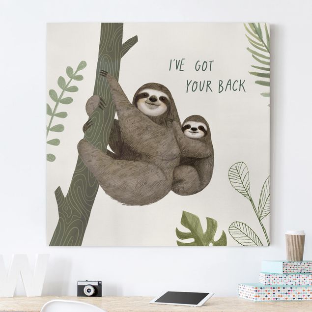 Prints animals Sloth Sayings - Back