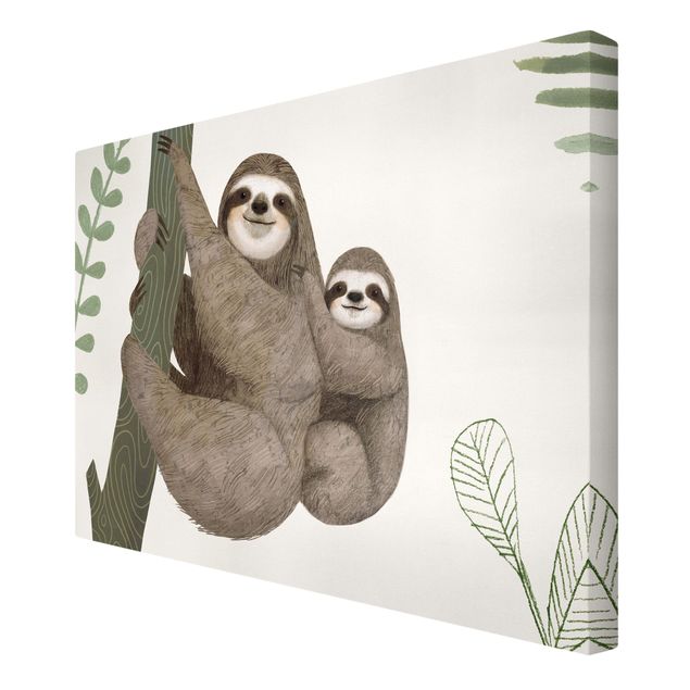 Canvas prints Sloth Sayings - Back
