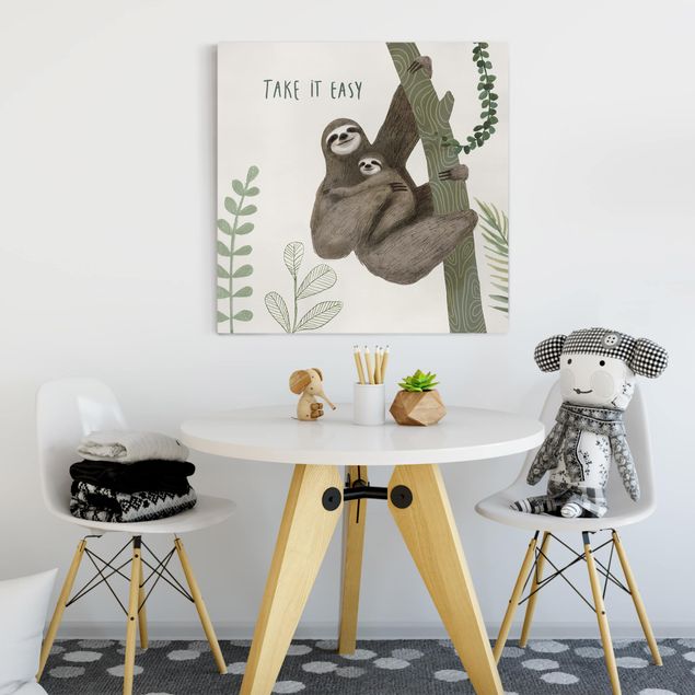 Nursery wall art Sloth Sayings - Easy