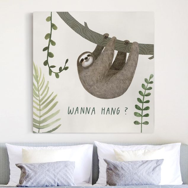 Animal canvas Sloth Sayings - Hang