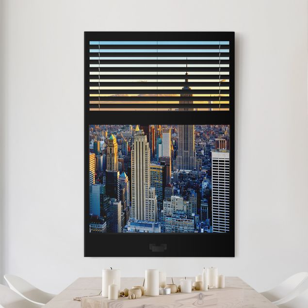 Kitchen Window View Blinds - Sunrise New York