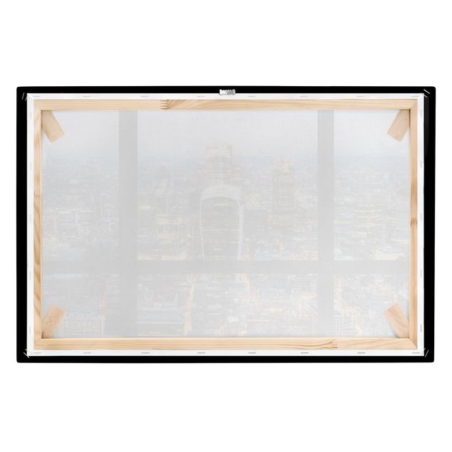 Prints Window view illuminated skyline of London