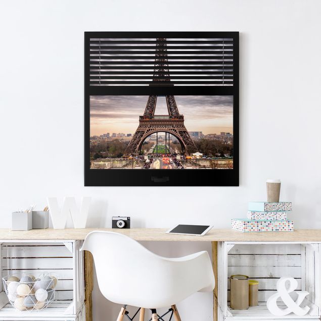 Paris art prints Window Blinds View - Eiffel Tower Paris