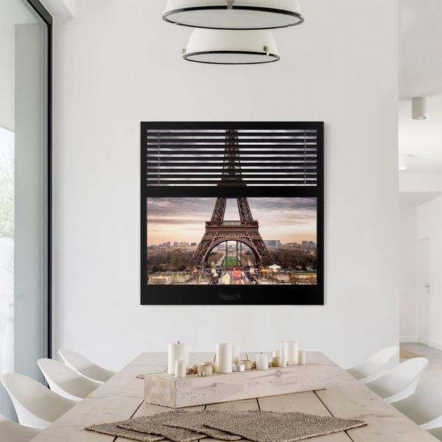 Paris canvas art Window Blinds View - Eiffel Tower Paris