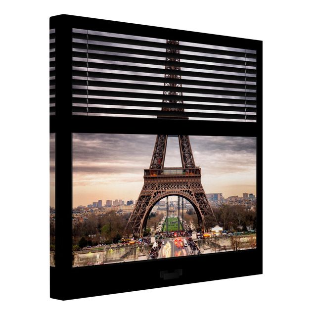 Prints modern Window Blinds View - Eiffel Tower Paris