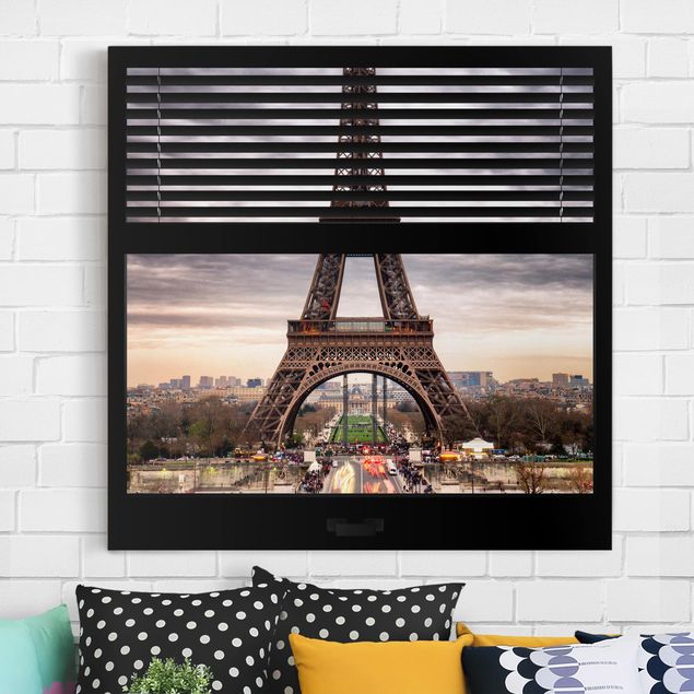 Kitchen Window Blinds View - Eiffel Tower Paris