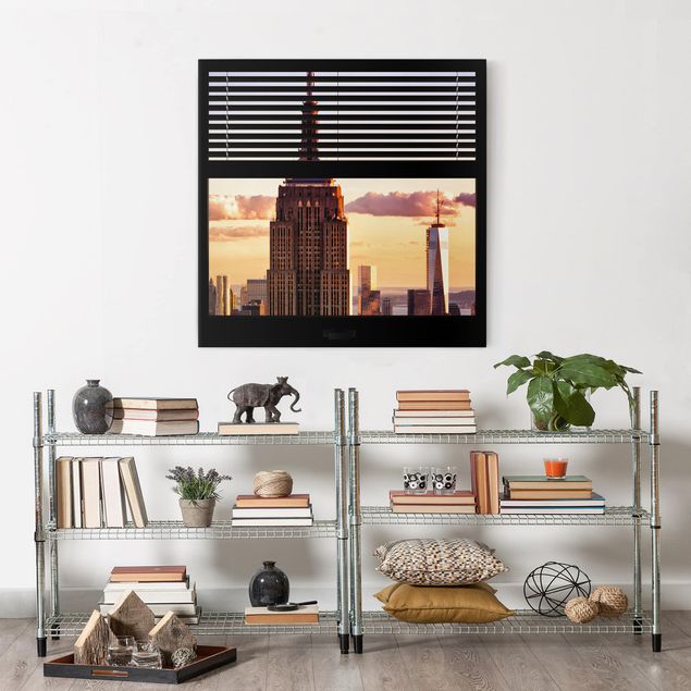 New York wall art Window View Blind - Empire State Building New York