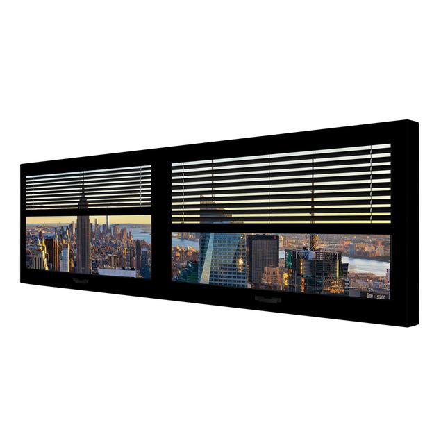 Skyline prints Window View Blinds - Manhattan Evening