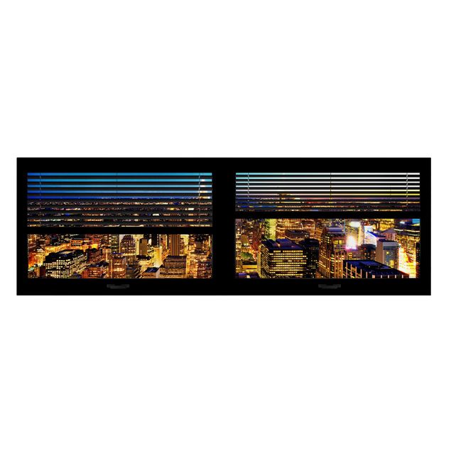 Architectural prints Window View Blinds - New York At Night