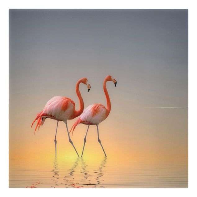 Contemporary art prints Flamingo Love