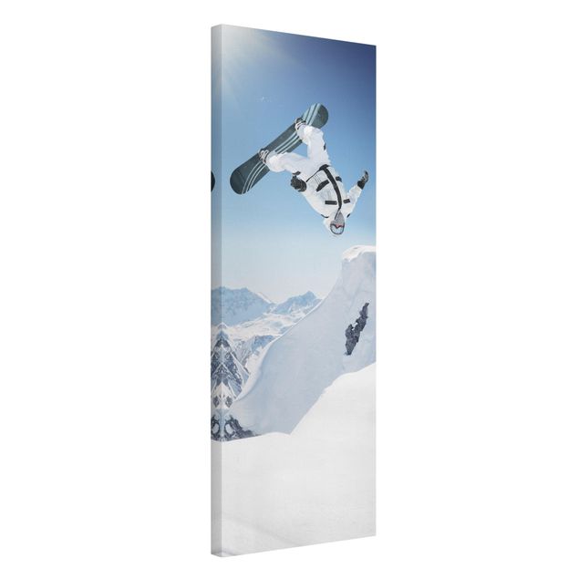 Modern art prints Flying Snowboarder