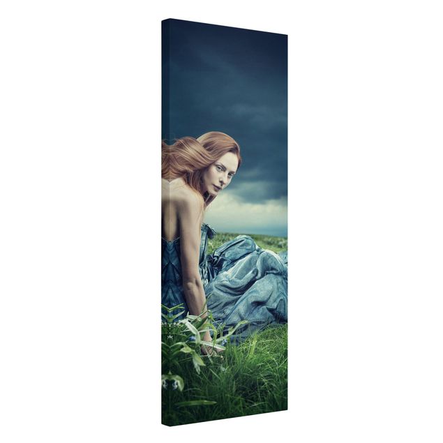 Floral picture Woman In Storm