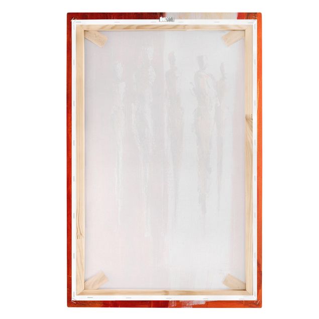 Canvas wall art Five Figures In Red 01