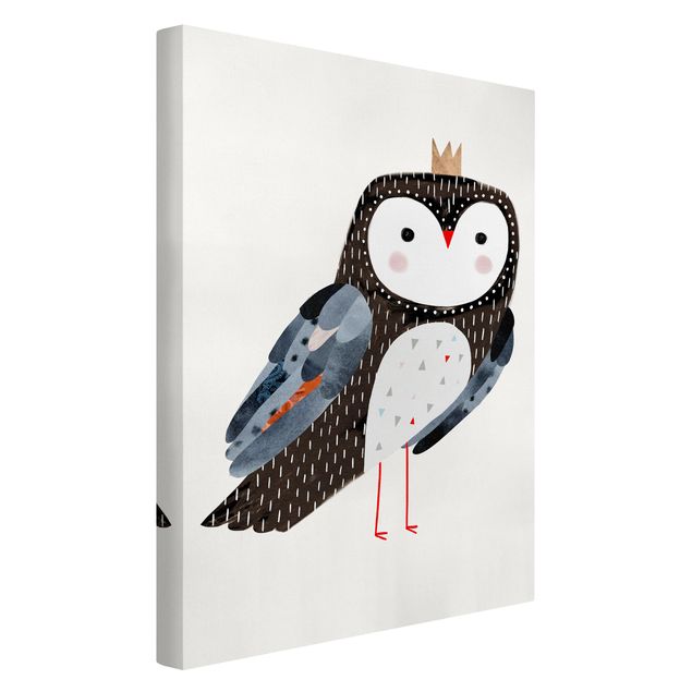Modern art prints Crowned Owl Dark