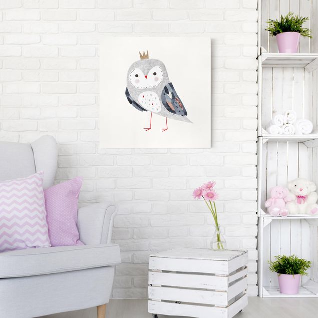 Nursery wall art Crowned Owl Light