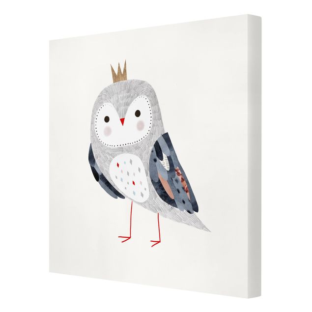 Canvas wall art Crowned Owl Light