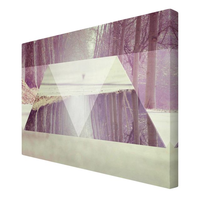 Contemporary art prints Geometry Meets Forest Path