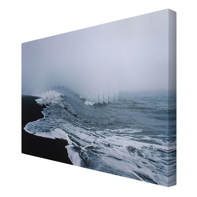 Abstract canvas wall art Geometry Meets Wave