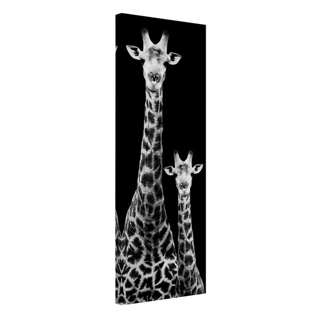 Giraffe canvas Giraffe Duo Black And White