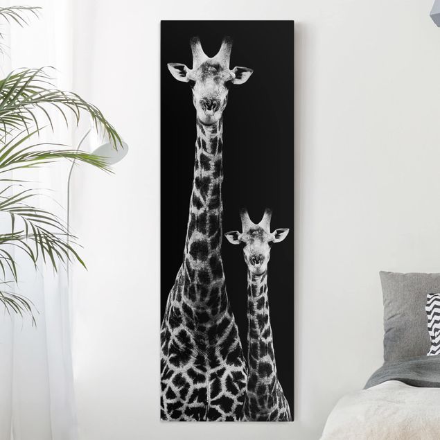 Kitchen Giraffe Duo Black And White