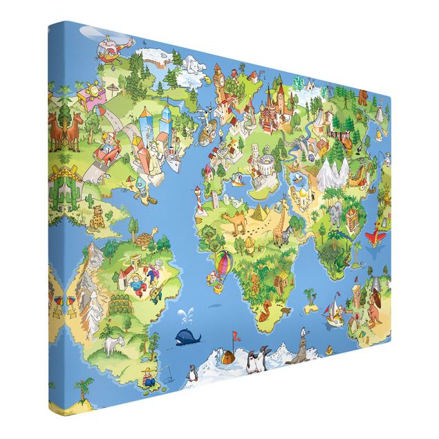Canvas maps Great and Funny Worldmap