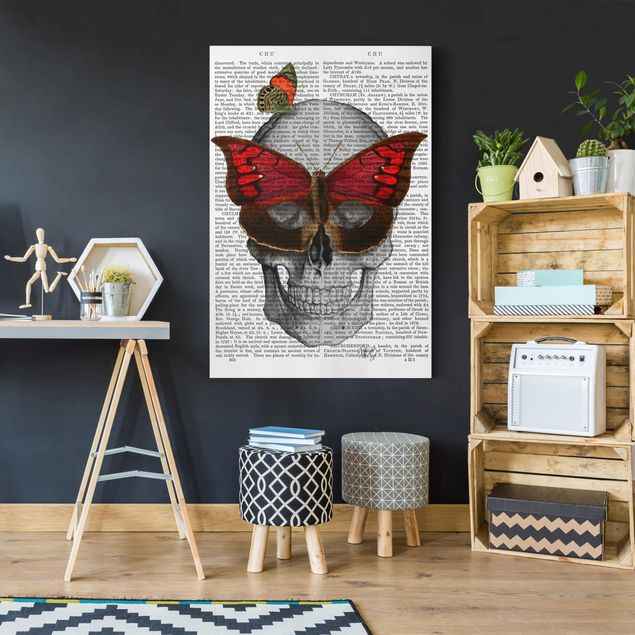 Butterfly print Scary Reading - Butterfly Mask