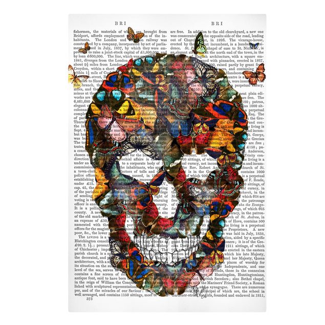 Framed quotes Scary Reading - Butterfly Skull