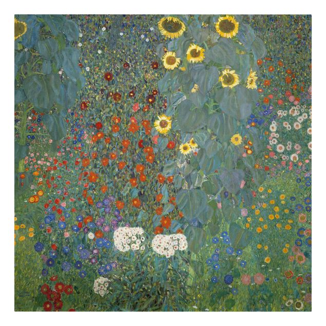 Sunflower canvas Gustav Klimt - Garden Sunflowers