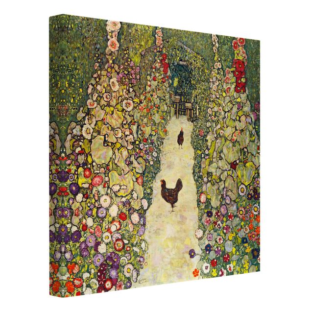 Art prints Gustav Klimt - Garden Path with Hens