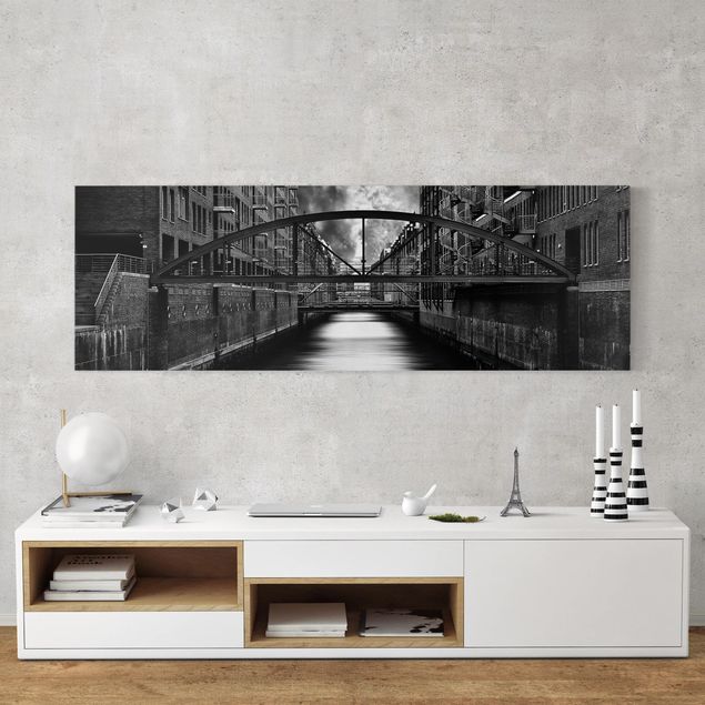 Black and white canvas art The Other Part Of Hamburg
