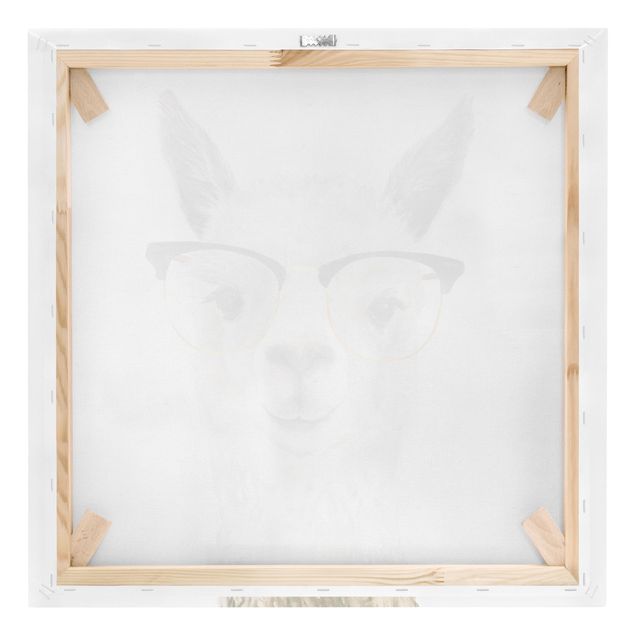 Canvas wall art Hip Lama With Glasses I