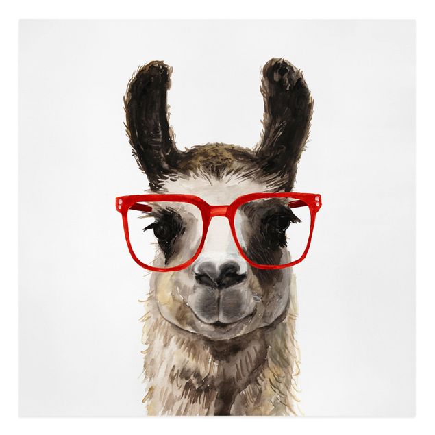 Animal canvas art Hip Lama With Glasses II