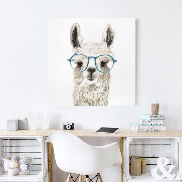 Prints animals Hip Lama With Glasses III