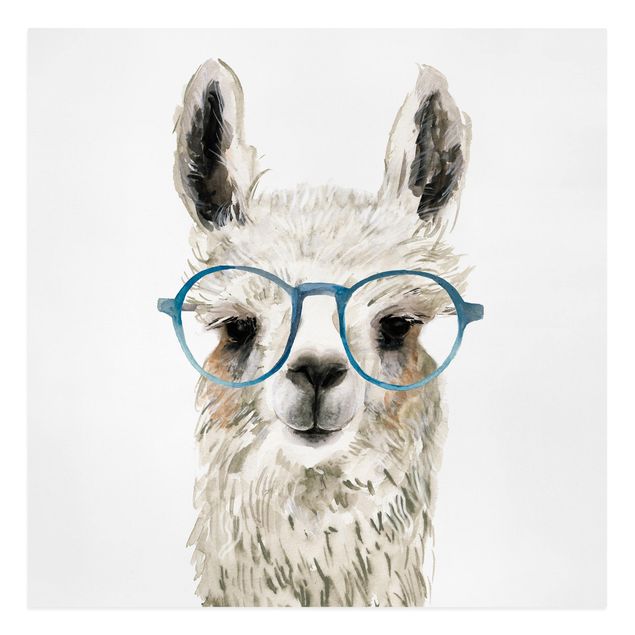 Animal canvas Hip Lama With Glasses III