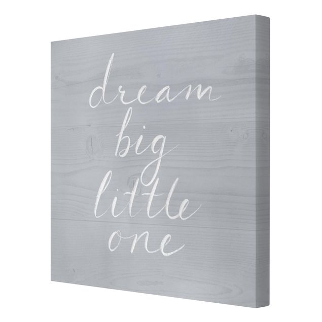Prints Wooden Wall Gray - Dream Big
