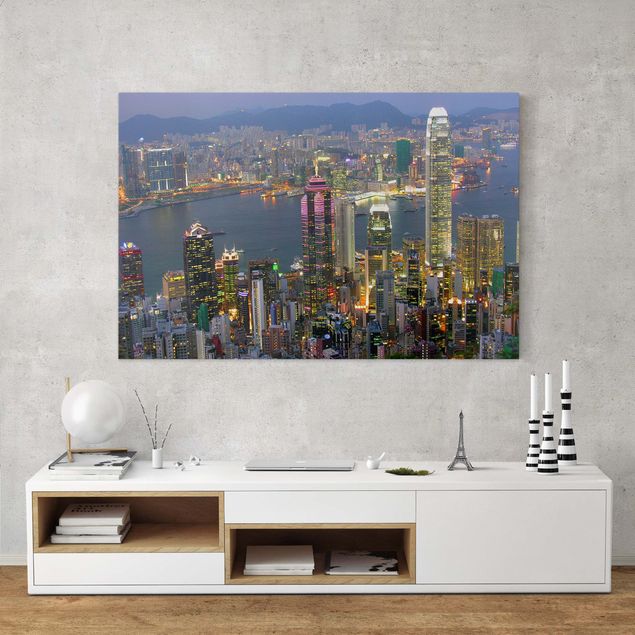 Asian prints Hong Kong Skyline