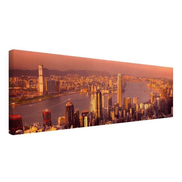 Modern art prints Hong Kong Sunset