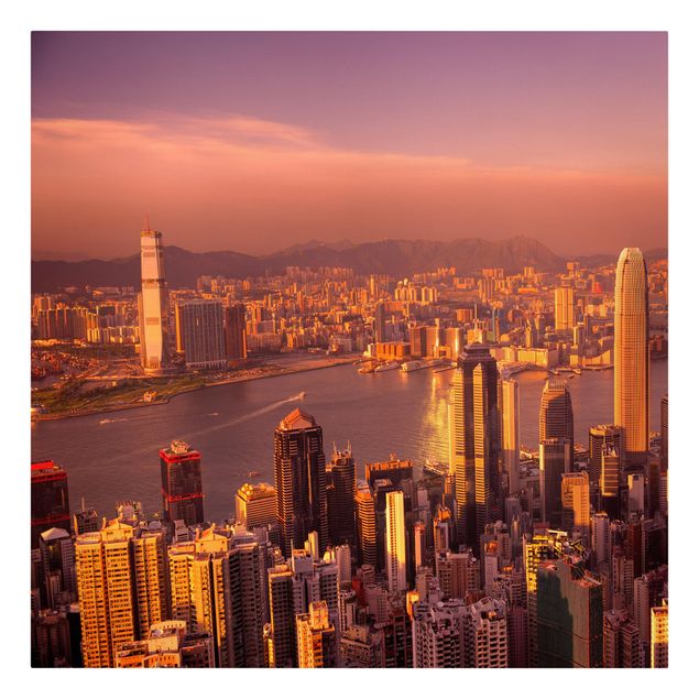 Architectural prints Hong Kong Sunset