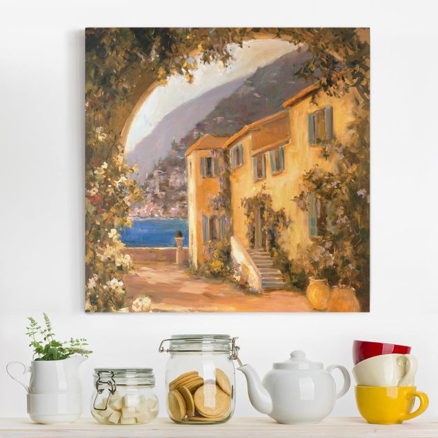 Canvas Italy Italian Countryside - Floral Bow