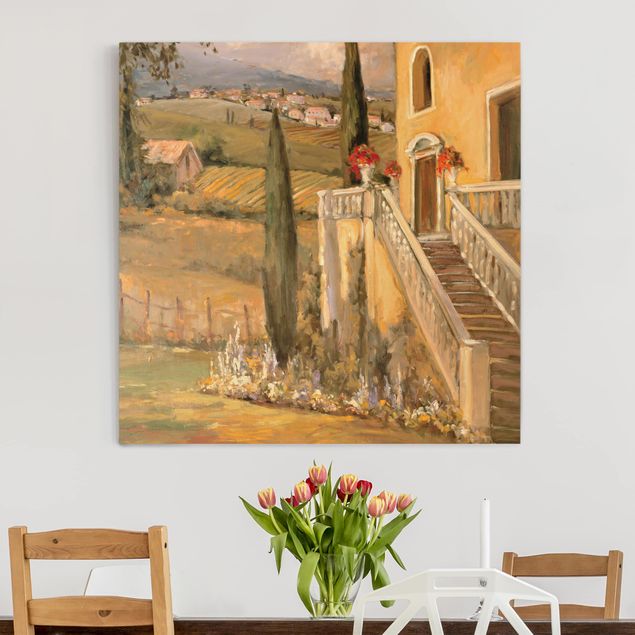 Canvas Italy Italian Countryside - Porch