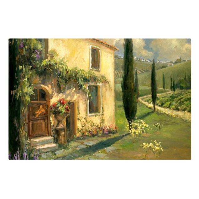 Canvas landscape Italian Countryside - Cypress