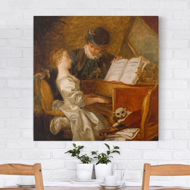 Art style Jean Honoré Fragonard - The Piano Lesson