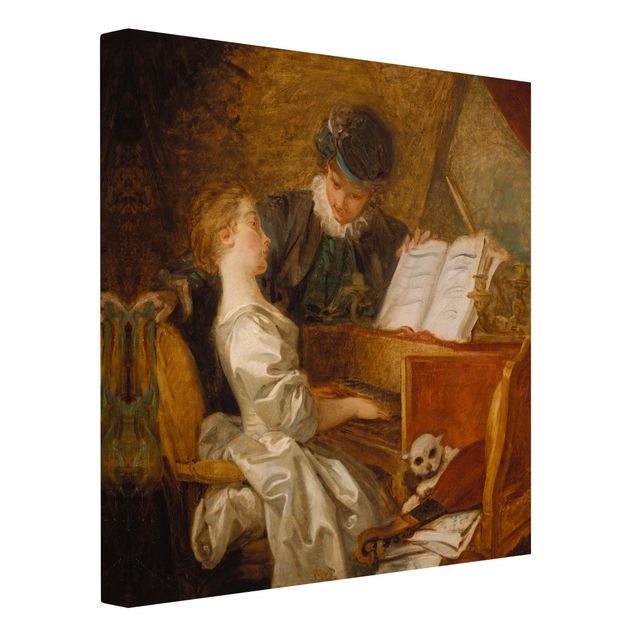 Canvas art Jean Honoré Fragonard - The Piano Lesson