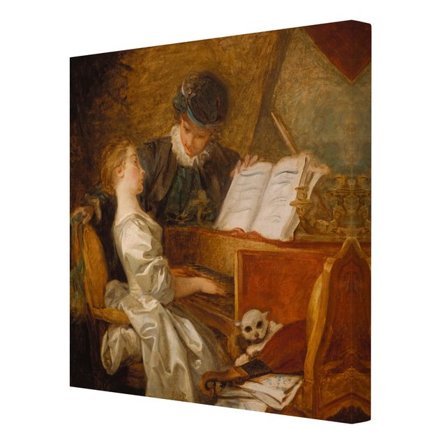 Contemporary art prints Jean Honoré Fragonard - The Piano Lesson